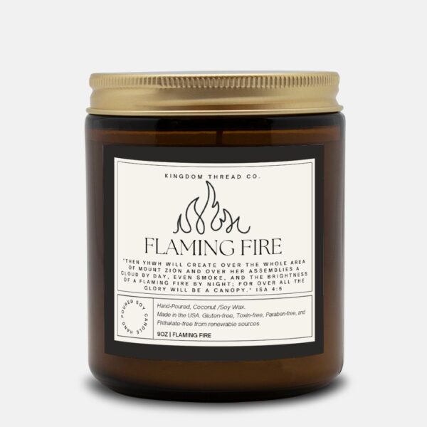 Flaming Fire Hand Poured Coconut/Soy Wax Candle - Image 3