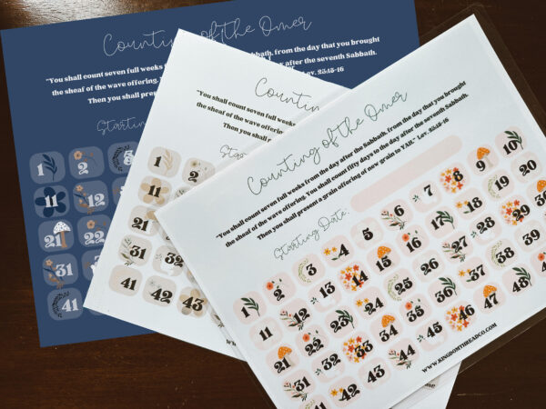 Counting the Omer - The countdown to Shavuot - Printable Charts - Image 3
