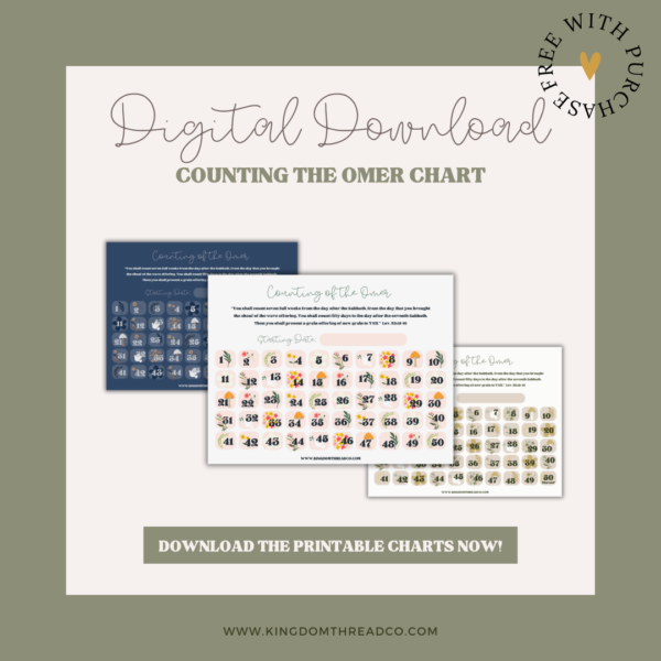Counting the Omer - The countdown to Shavuot - Printable Charts