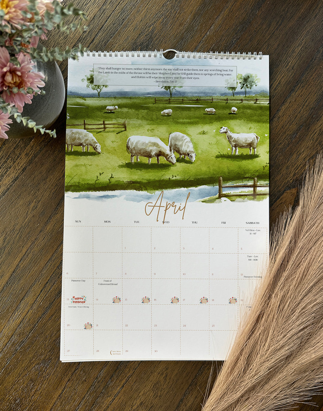 2025 Kingdom Thread Co. Beautiful Scriptures - Torah Portion Wall Calendar - Image 9