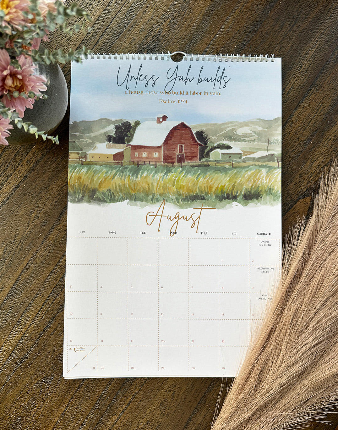 2025 Kingdom Thread Co. Beautiful Scriptures - Torah Portion Wall Calendar - Image 7