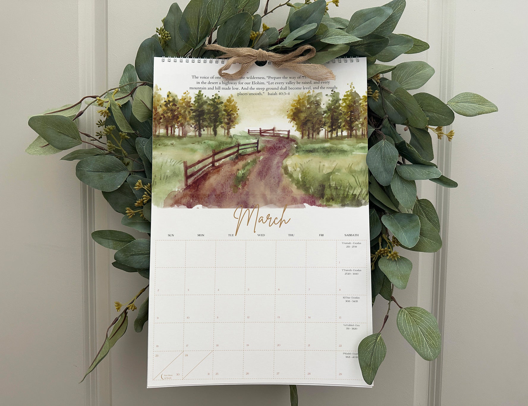 2025 Kingdom Thread Co. Beautiful Scriptures - Torah Portion Wall Calendar - Image 3