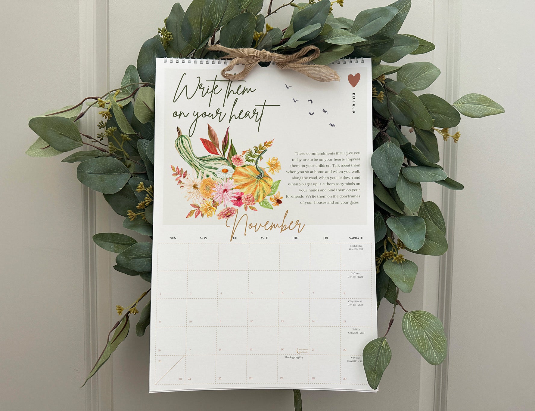 2025 Kingdom Thread Co. Beautiful Scriptures - Torah Portion Wall Calendar - Image 2