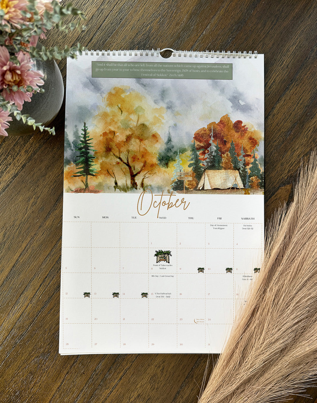 2025 Kingdom Thread Co. Beautiful Scriptures - Torah Portion Wall Calendar - Image 4