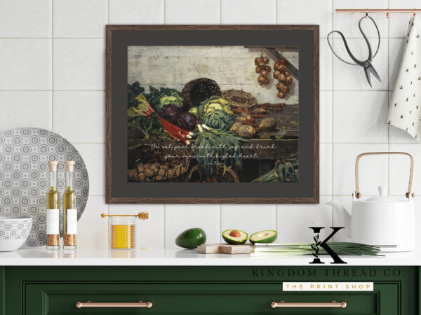 Eat & Drink with Joy - Fine Art, Vintage Scripture, Wall Art - Image 3