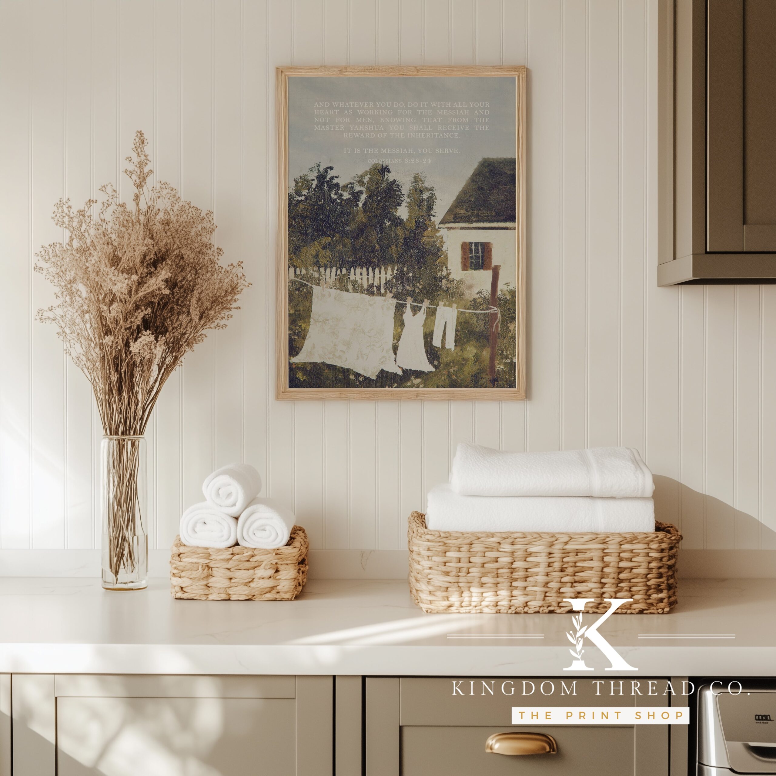 Work for the Messiah - Vintage Laundry Print with Scripture