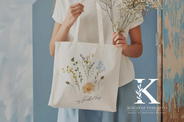 My Shabbat Bag  /  Eco-Friendly Cotton Canvas Tote Bag - Image 2