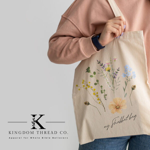 My Shabbat Bag  /  Eco-Friendly Cotton Canvas Tote Bag - Image 4