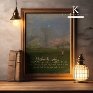 Ask for the Old Paths - Fine Art Vintage Scripture Print & Canvas