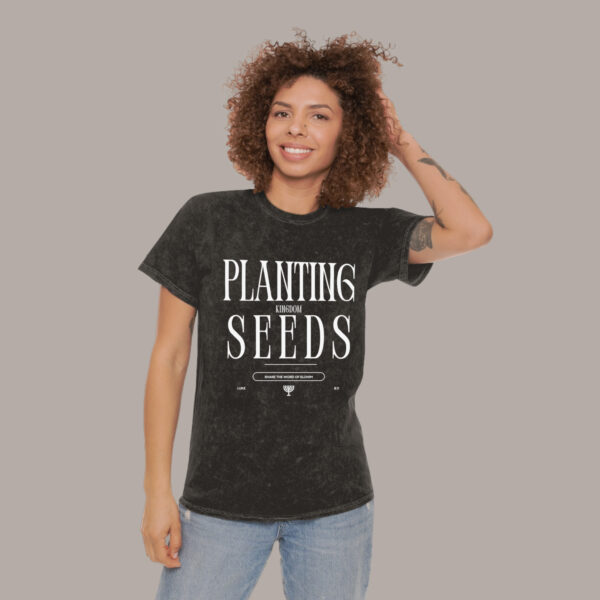 'Planting Seeds for the Kingdom' Inspirational Tee - Unisex Mineral Wash T-Shirt - - Image 3