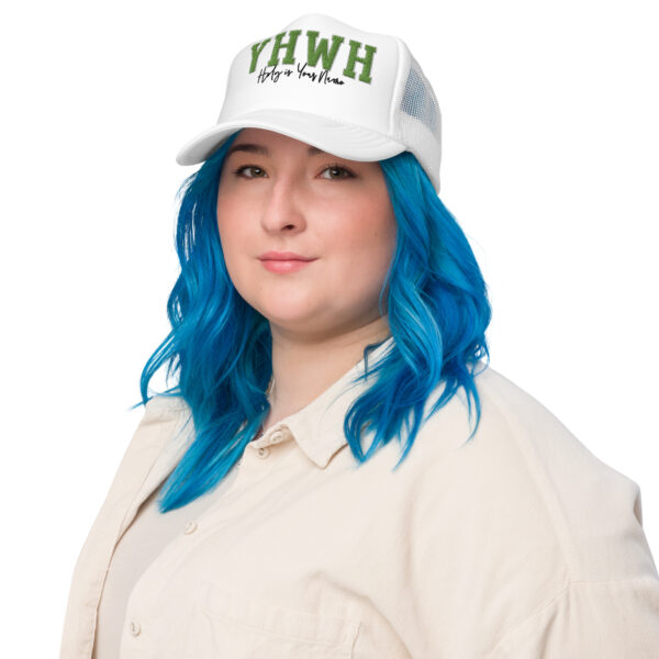YHWH | Holy is Your Name | Foam trucker hat - Image 6