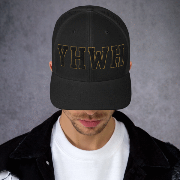 YHWH | Inspirational | Puff Embroidery Trucker Cap - Image 9