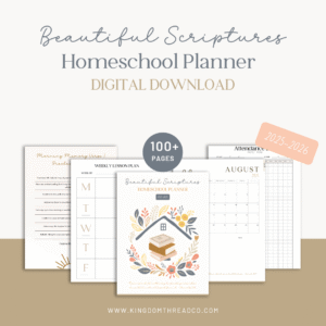 2025 Beautiful Scriptures Homeschool Planner – Digital Download (Printable PDF)
