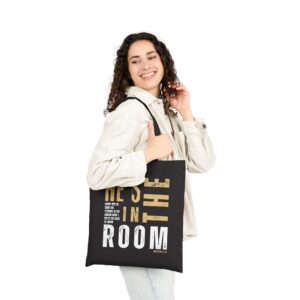 He's In the Room - Eco-Friendly Cotton Canvas Tote Bag