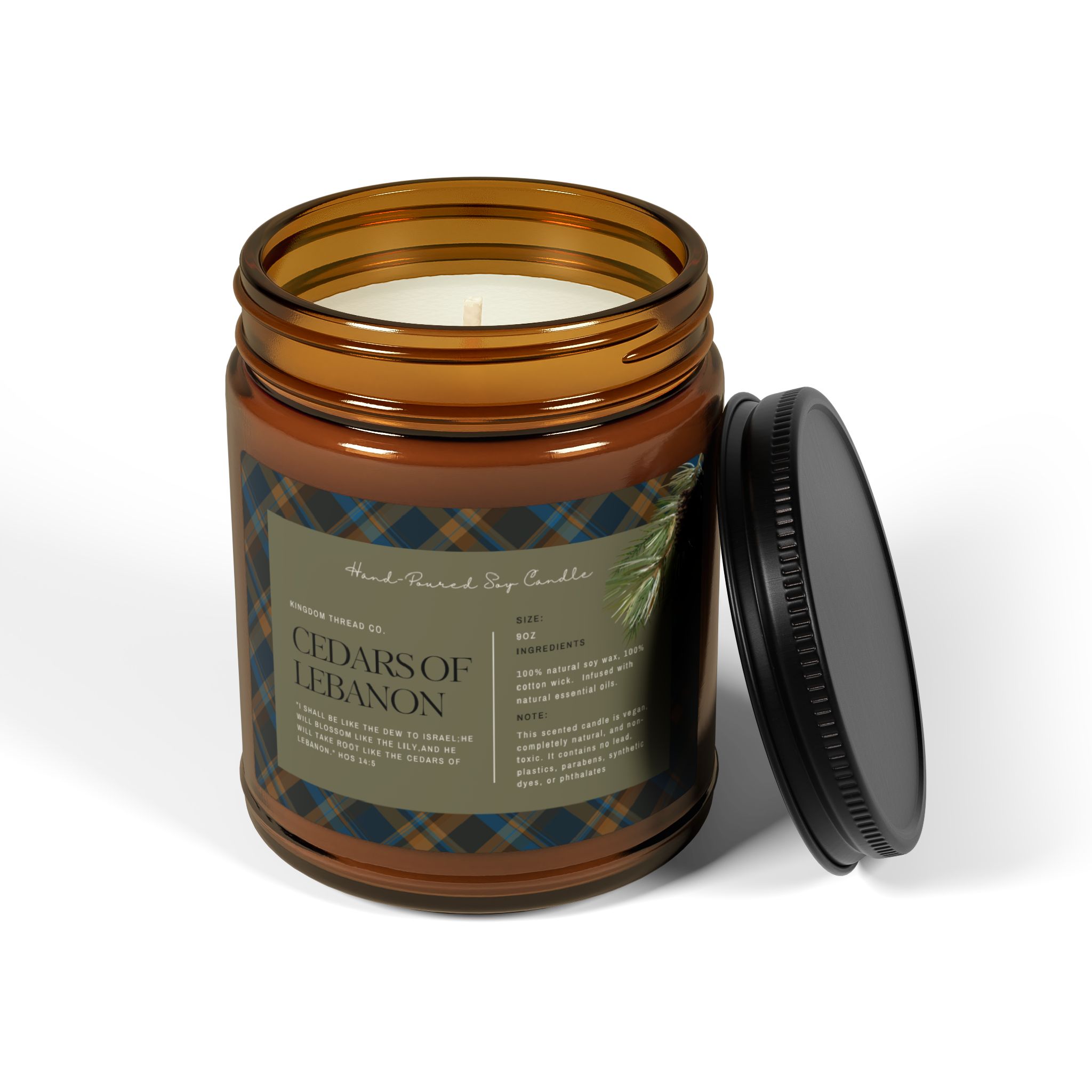 Cedars of Lebanon - Hand Poured Soy Wax Candle - Image 7