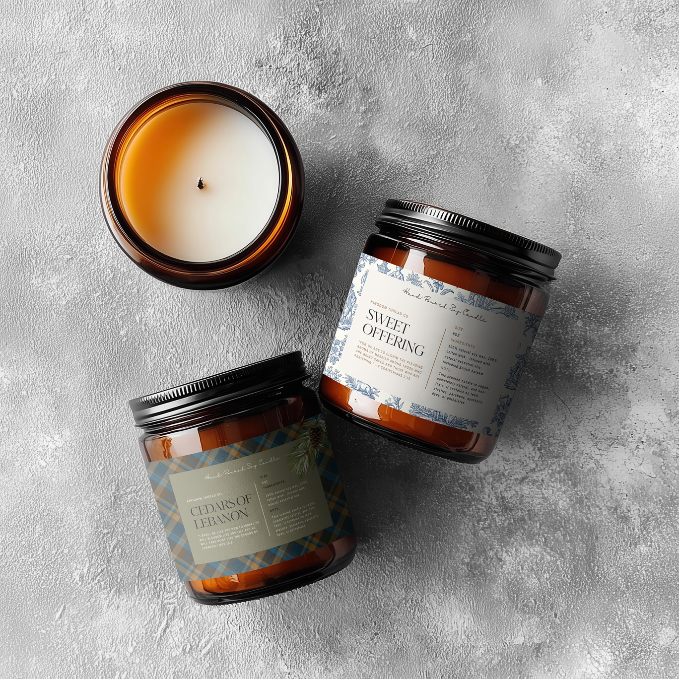 Cedars of Lebanon - Hand Poured Soy Wax Candle - Image 2