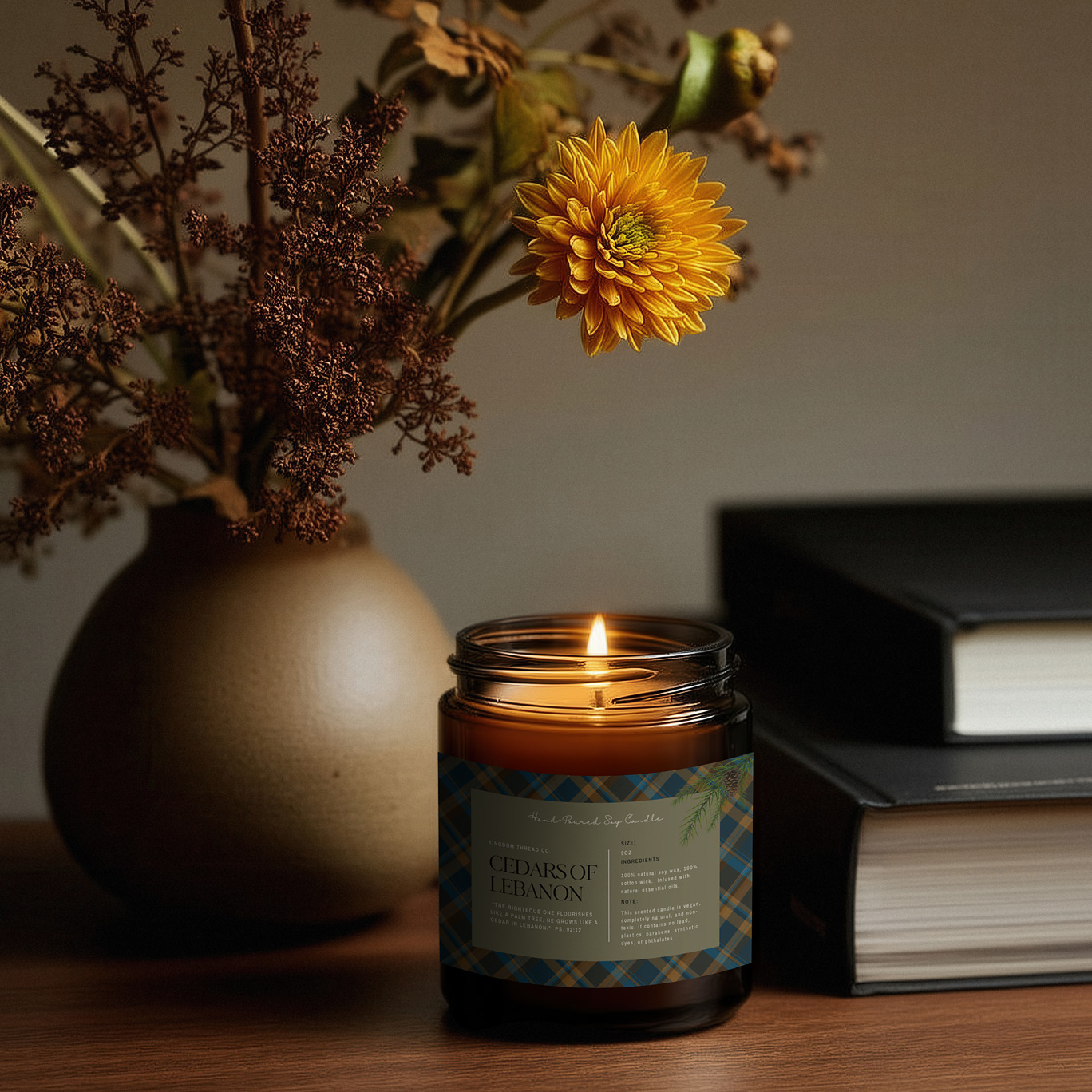 Cedars of Lebanon - Hand Poured Soy Wax Candle - Image 4