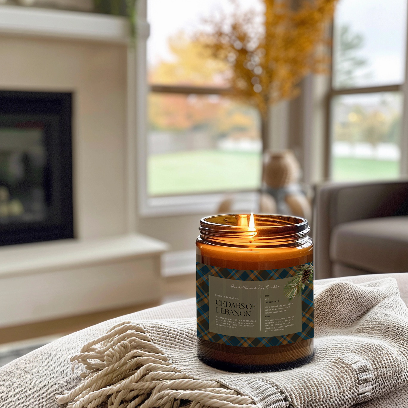 Cedars of Lebanon - Hand Poured Soy Wax Candle - Image 4