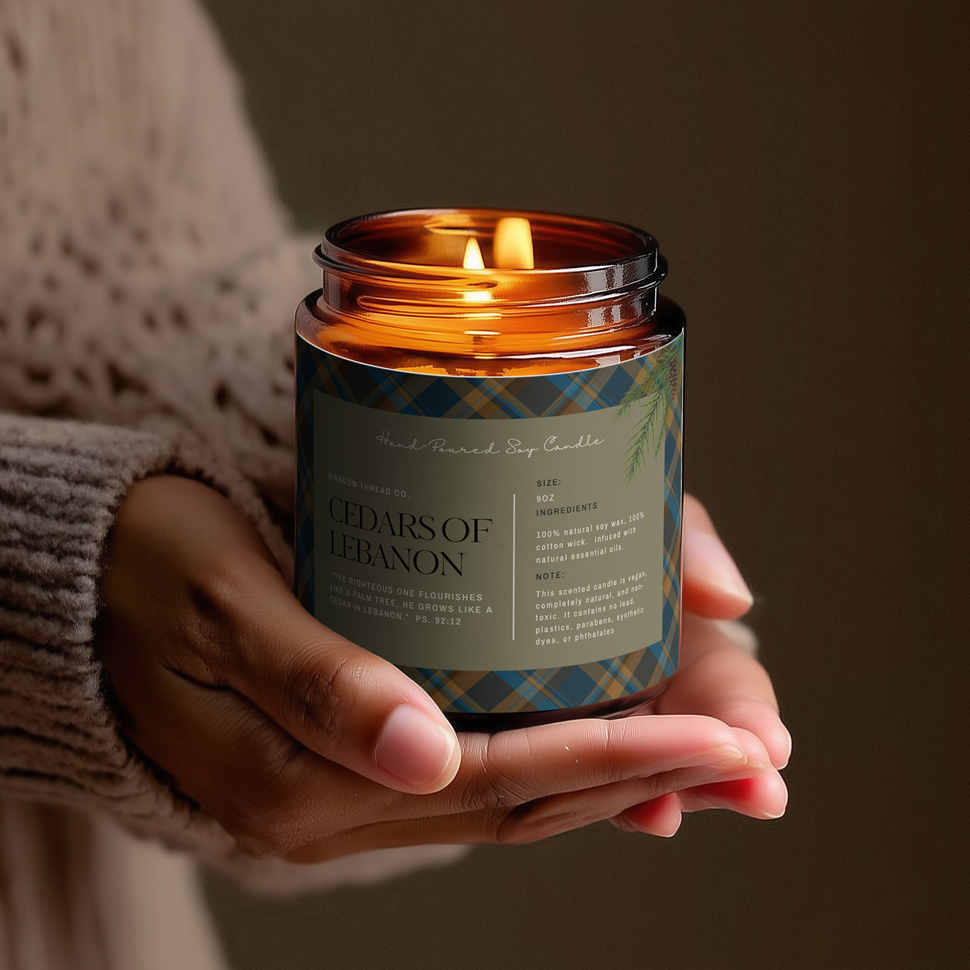 Cedars of Lebanon - Hand Poured Soy Wax Candle - Image 3