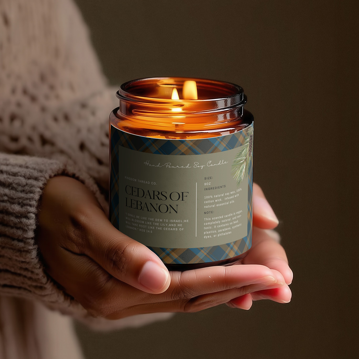 Cedars of Lebanon - Hand Poured Soy Wax Candle - Image 3